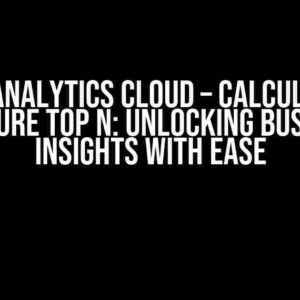 SAC Analytics Cloud – Calculated Measure Top N: Unlocking Business Insights with Ease