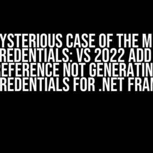 The Mysterious Case of the Missing ClientCredentials: VS 2022 Add Service Reference not Generating ClientCredentials for .Net Framework